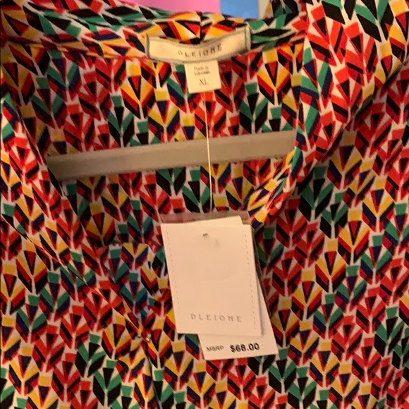 NWT Pleione Multi-colored Blouse - Picture 2 of 4